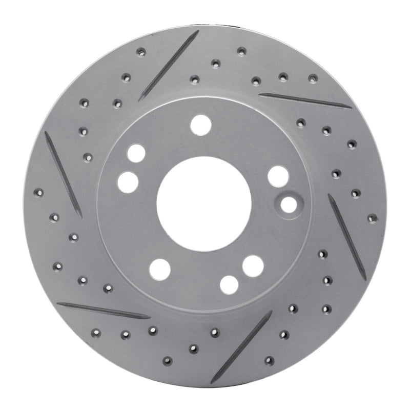 R1 Concepts 87-93 Mercedes-Benz 190D Front Left Drilled & Slotted Geo-Carbon Rotor