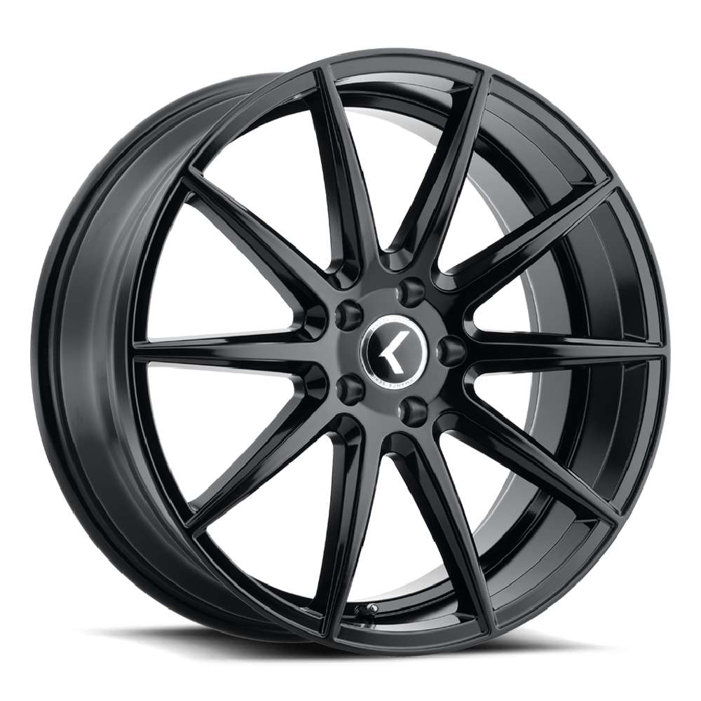 Kraze Wheels KR193 Turismo 17x8 / 5x108 BP / 38mm Offset / 63.5mm Hub Gloss Black Wheel
