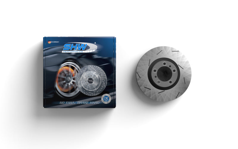 SHW Performance 11-16 Porsche Panamera 4 3.6L w/o Ceramics Right Rear Slotted Monobloc Brake Rotor (971615602P)