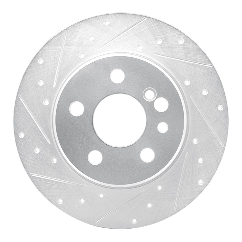 R1 Concepts 91-99 Mercedes-Benz 300SD Rear Left Drilled & Slotted Silver Brake Rotor