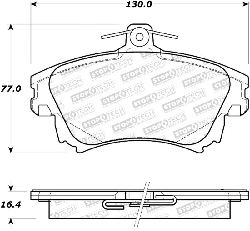 Stoptech PosiQuiet 10-11 Mercedes Benz E550 Sedan/4Matic Sedan Front Semi-Metallic Brake Pads
