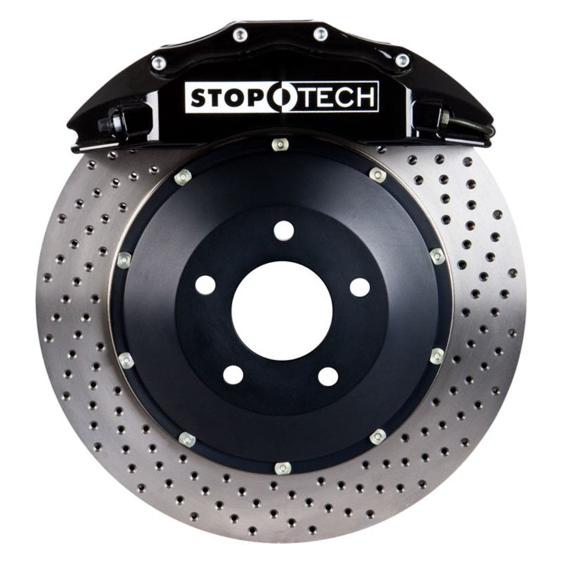 StopTech BBK 09-13 Audi A4/08-12 A5 Front ST-60 Black Calipers 355x32mm Drilled Rotors