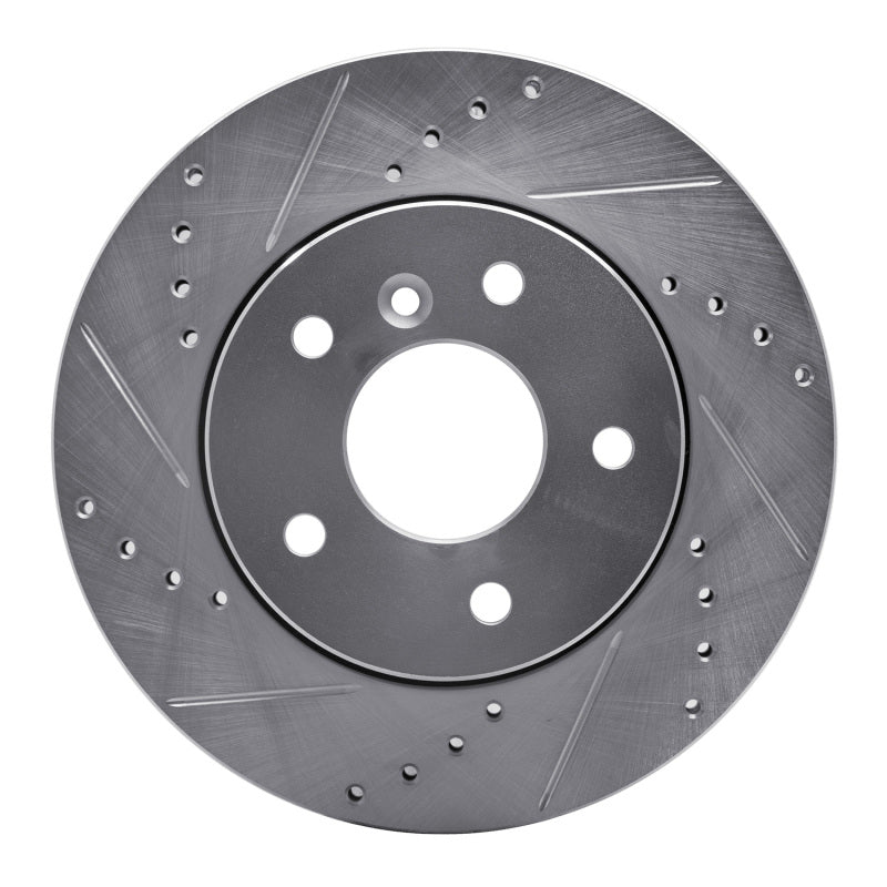 R1 Concepts 99-04 Land Rover Discovery Front Left Drilled & Slotted Silver Brake Rotor