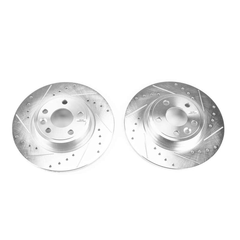 PowerStop 2018 Jaguar E-Pace Rear Evolution Drilled & Slotted Rotors - Pair