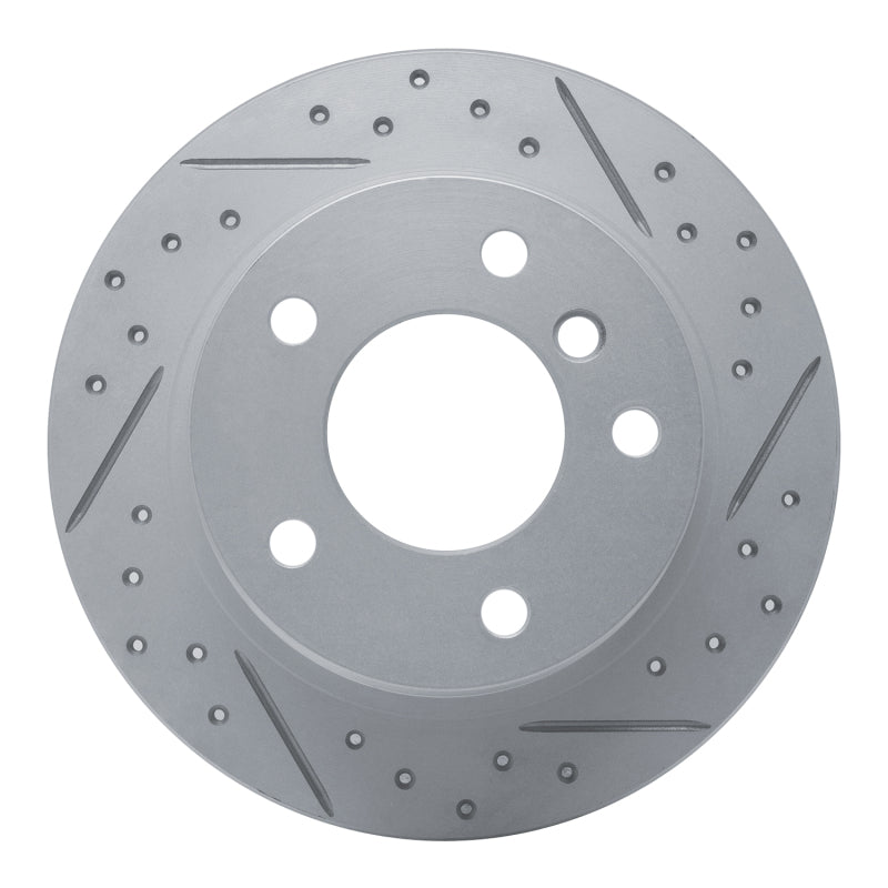 R1 Concepts 95-99 BMW 318Ti Rear Right Drilled & Slotted Geo-Carbon Rotor