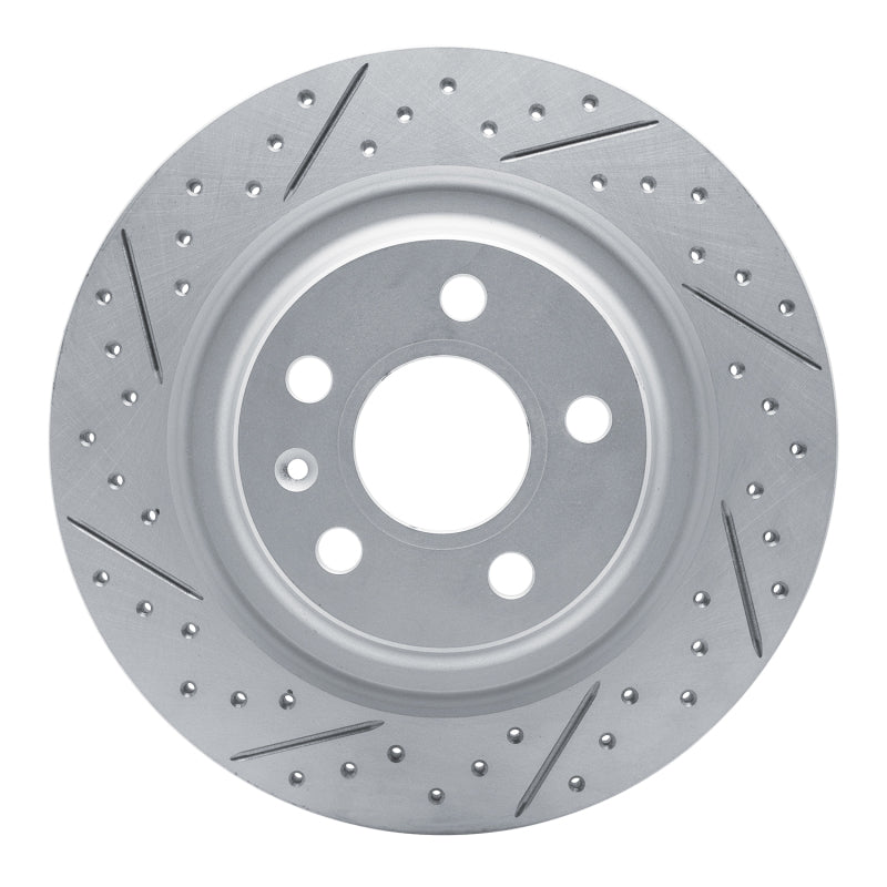R1 Concepts 19-25 Volvo Xc40 Rear Left Drilled & Slotted Geo-Carbon Rotor