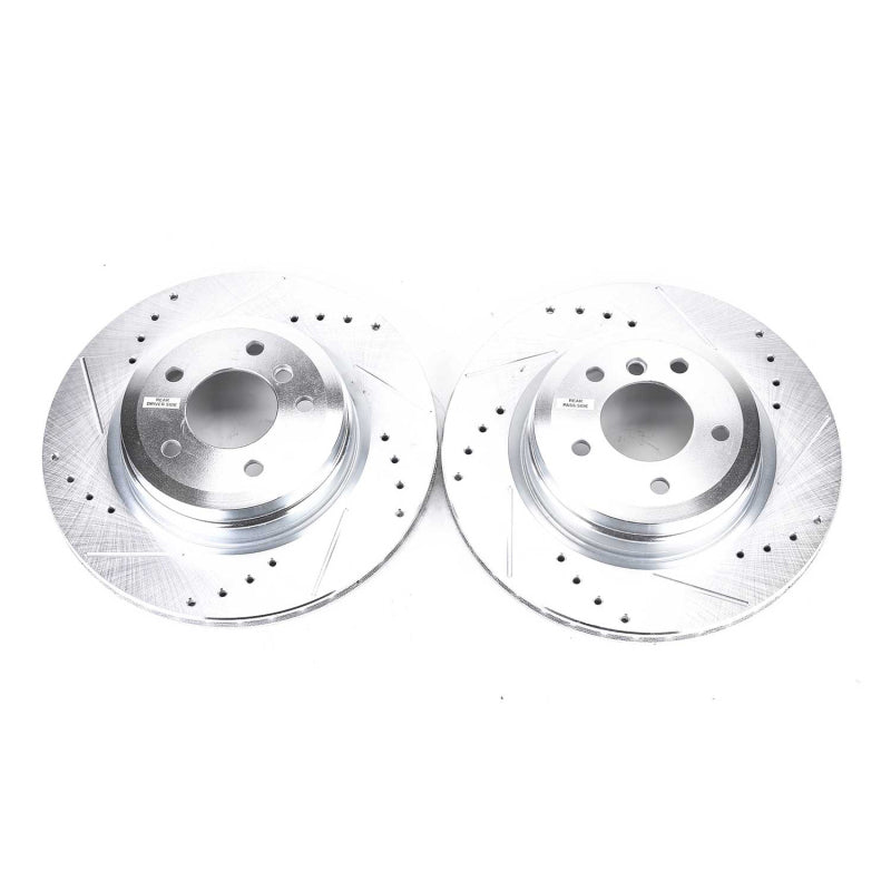 PowerStop 2006 BMW 330i Rear Evolution Drilled & Slotted Rotors - Pair