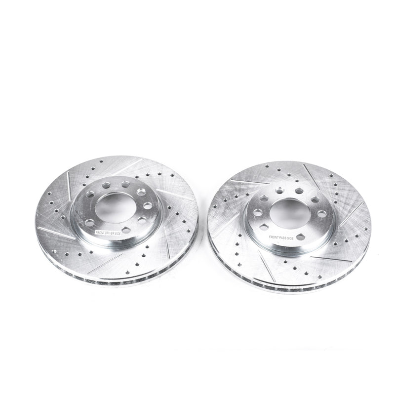 PowerStop 03-11 Saab 9-3 Front Evolution Drilled & Slotted Rotors - Pair