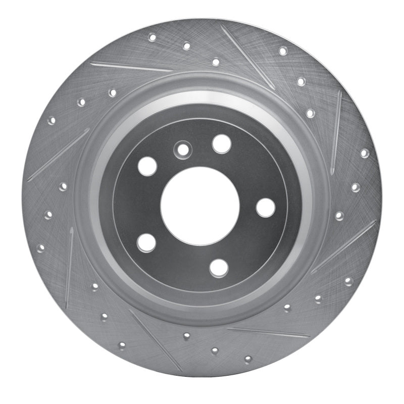 R1 Concepts 12-18 Mercedes-Benz ML350 Rear Right Drilled & Slotted Silver Brake Rotor