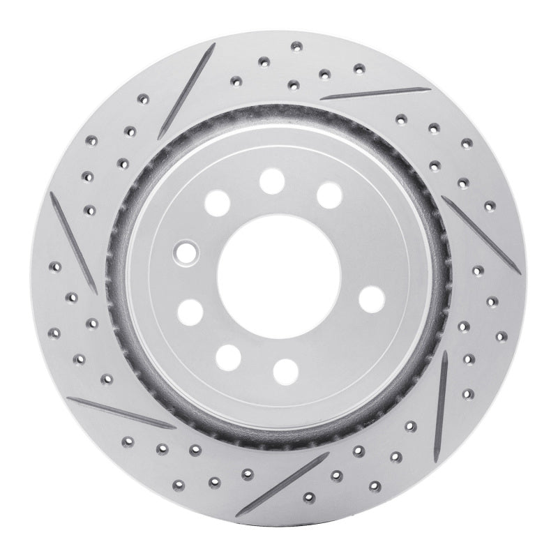 R1 Concepts 08-11 Saab 45903 Rear Left Drilled & Slotted Geo-Carbon Rotor