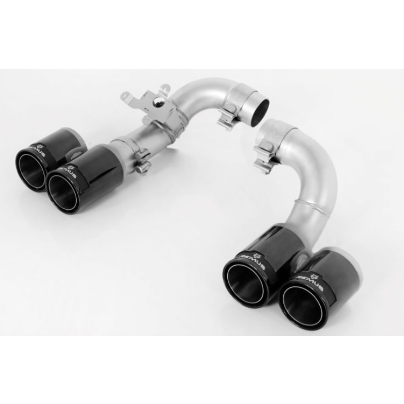 Remus BMW 3 Series F30/F31 Axle Back Exhaust w/Black Chrome Tail Pipe Set - Quad Tips
