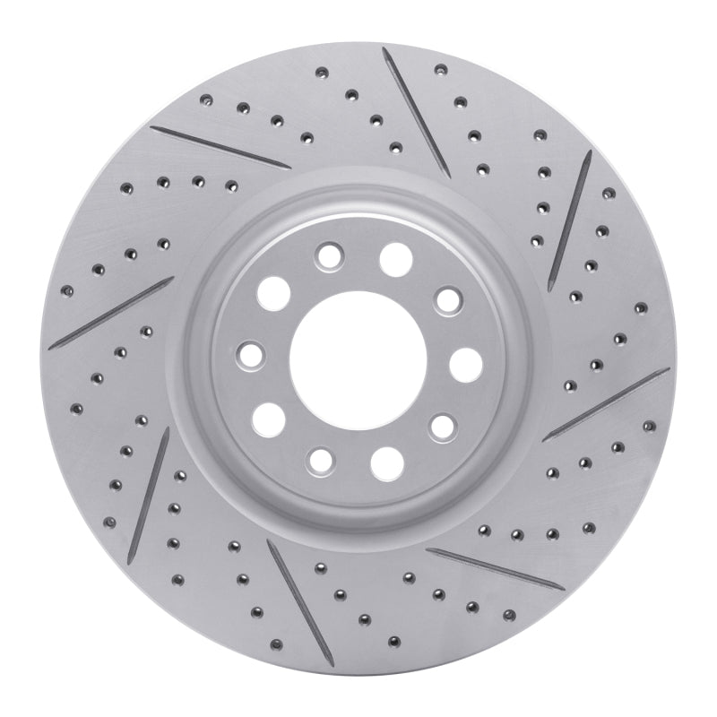 R1 Concepts 17-25 Alfa Romeo Stelvio Front Right Drilled & Slotted Geo-Carbon Rotor