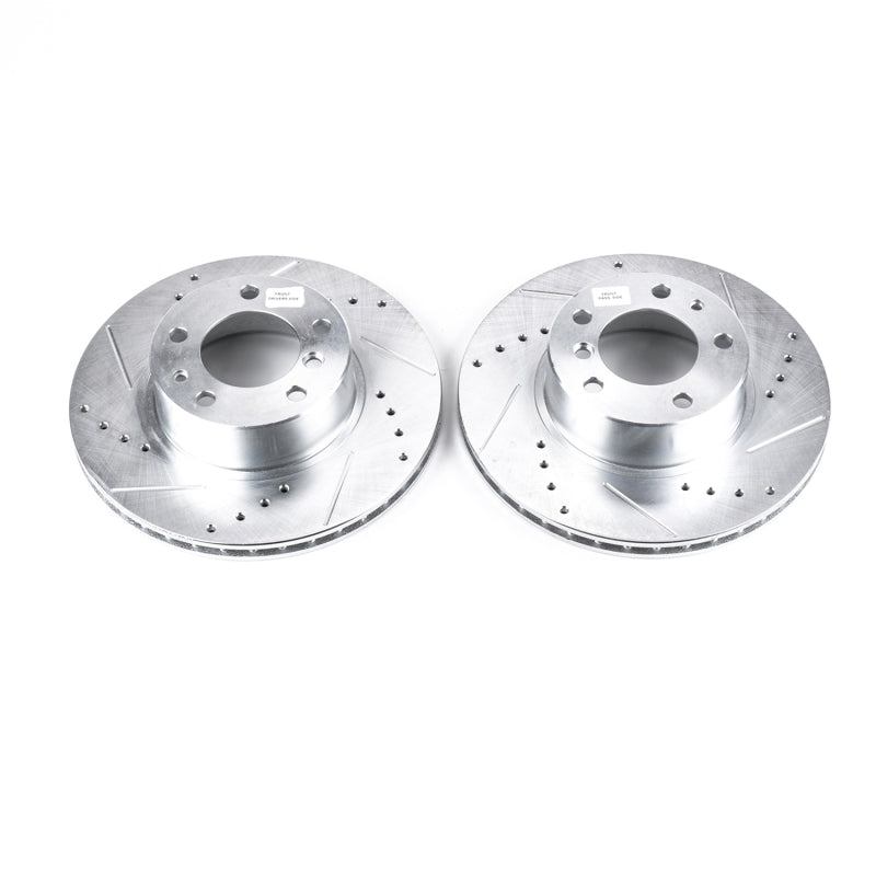 PowerStop 89-95 BMW 525i Front Evolution Drilled & Slotted Rotors - Pair