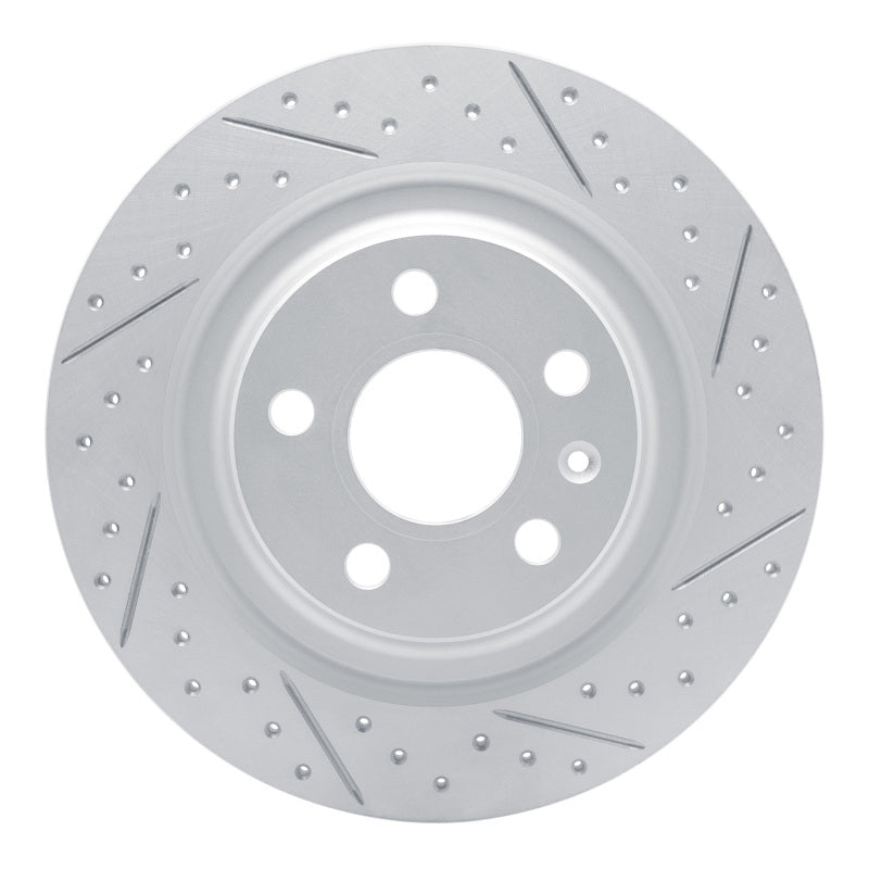 R1 Concepts 19-25 Volvo Xc40 Rear Right Drilled & Slotted Geo-Carbon Rotor
