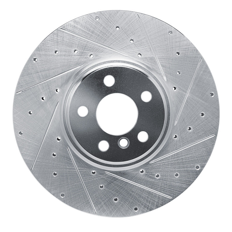 R1 Concepts 16-25 BMW 430I Left Front Drilled & Slotted Silver Brake Rotor