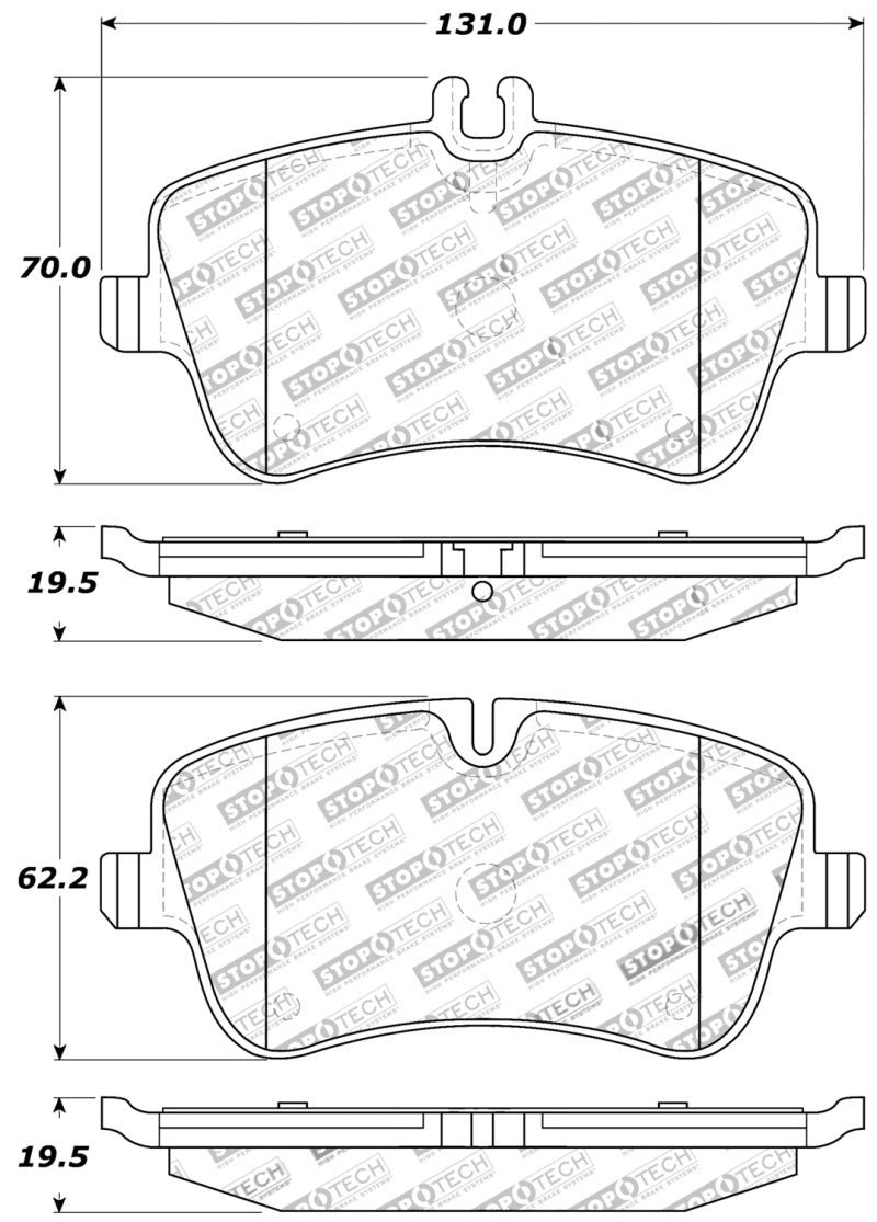 Stoptech PosiQuiet 96-97 Audi A4 Premium Ceramic Rear Brake Pads