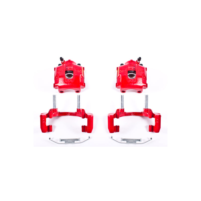 PowerStop 2000 BMW 323Ci Rear Red Calipers w/Brackets - Pair
