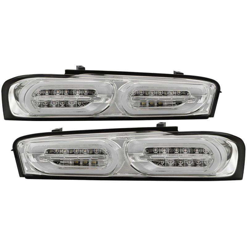 Spyder Chevy Camaro 16-18 (Do Not Fit Halogen Model) LED Tail Lights Chrome ALT-YD-CCAM16LED-SEQ-C