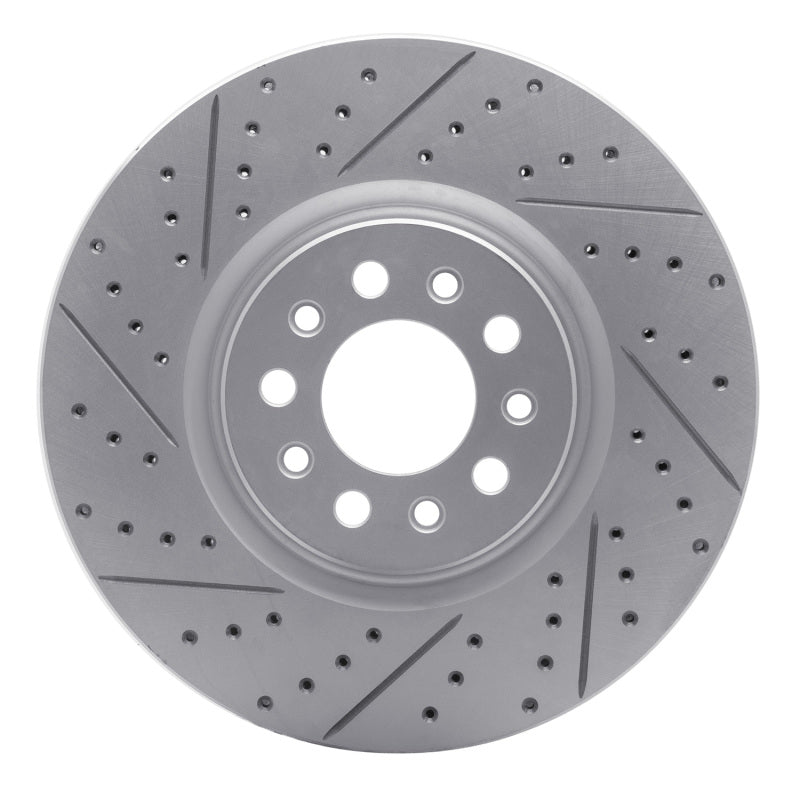 R1 Concepts 14-26 Alfa Romeo Tonale Front Right Drilled & Slotted Geo-Carbon Rotor