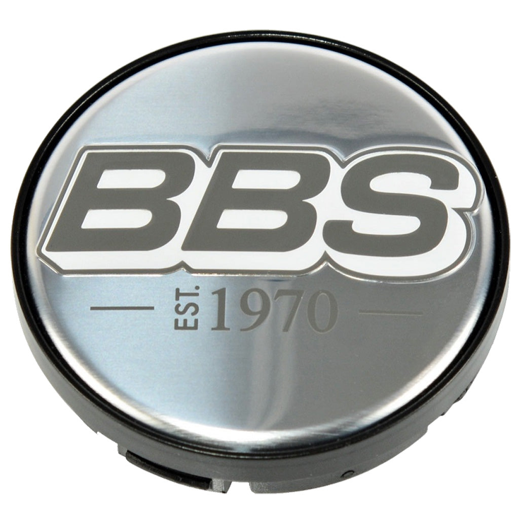 BBS LOGO Center Cap Set 56mm Polished/Grey EST. 1970