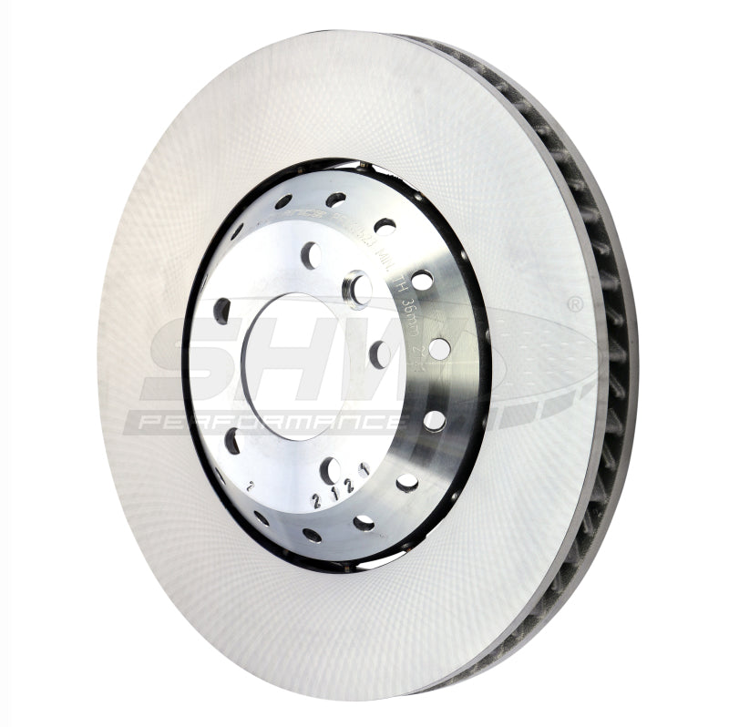 SHW Performance 15-18 Porsche Cayenne GTS w/19in Wheel w/o Ceramics Left Frt Smooth LW Brake Rotor (95835140350)