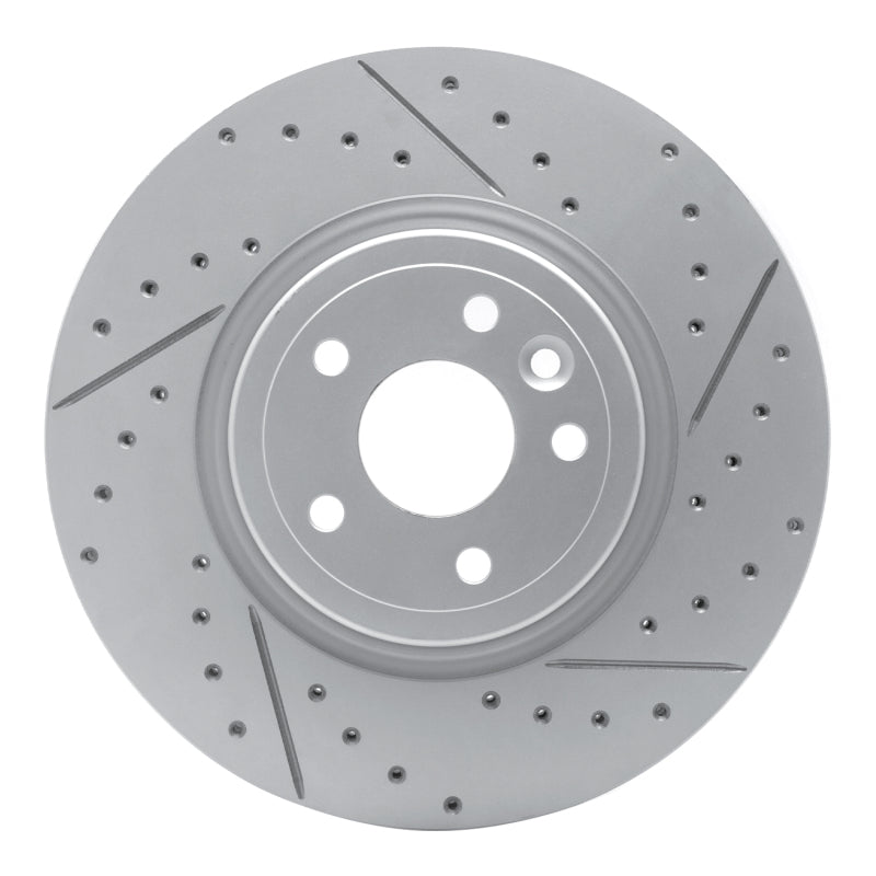 R1 Concepts 17-20 Jaguar Xf Front Right Drilled & Slotted Geo-Carbon Rotor