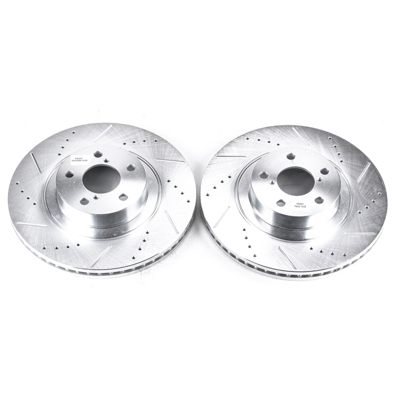 PowerStop 05-06 Saab 9-2X Front Evolution Drilled & Slotted Rotors - Pair