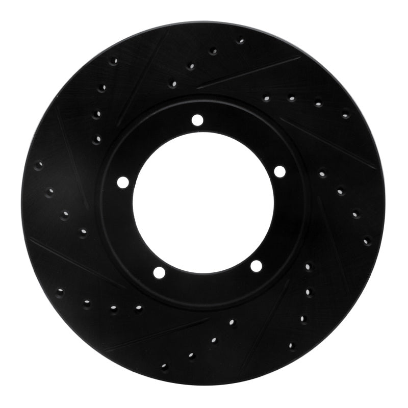 R1 Concepts 67-88 Porsche 914 Front Left Drilled & Slotted Black Brake Rotor