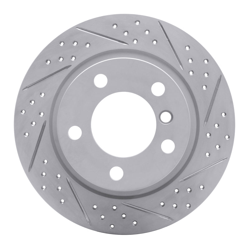 R1 Concepts 11-16 Mini Cooper Countryman Rear Right Drilled & Slotted Geo-Carbon Rotor