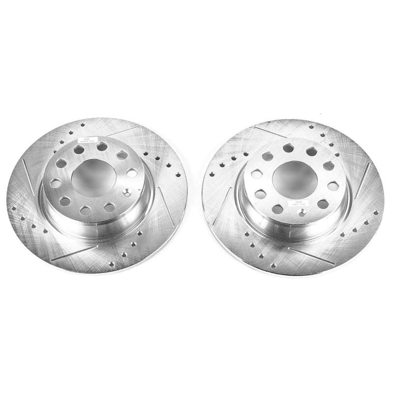 PowerStop 10-13 Audi A3 Rear Evolution Drilled & Slotted Rotors - Pair
