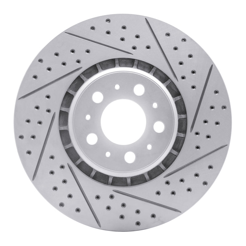 R1 Concepts 03-09 Volvo Xc90 Front Right Drilled & Slotted Geo-Carbon Rotor