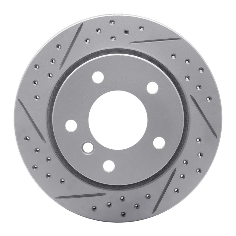 R1 Concepts 96-05 BMW 323I Rear Left Drilled & Slotted Geo-Carbon Rotor
