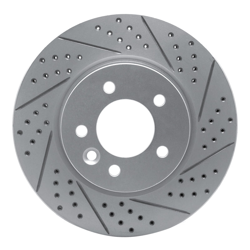 R1 Concepts 05-07 Land Rover Lr3 Front Right Drilled & Slotted Geo-Carbon Rotor