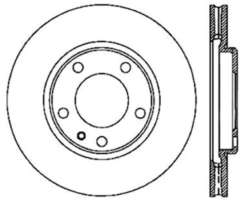 StopTech 89 BMW 525i Drilled Right Front Rotor