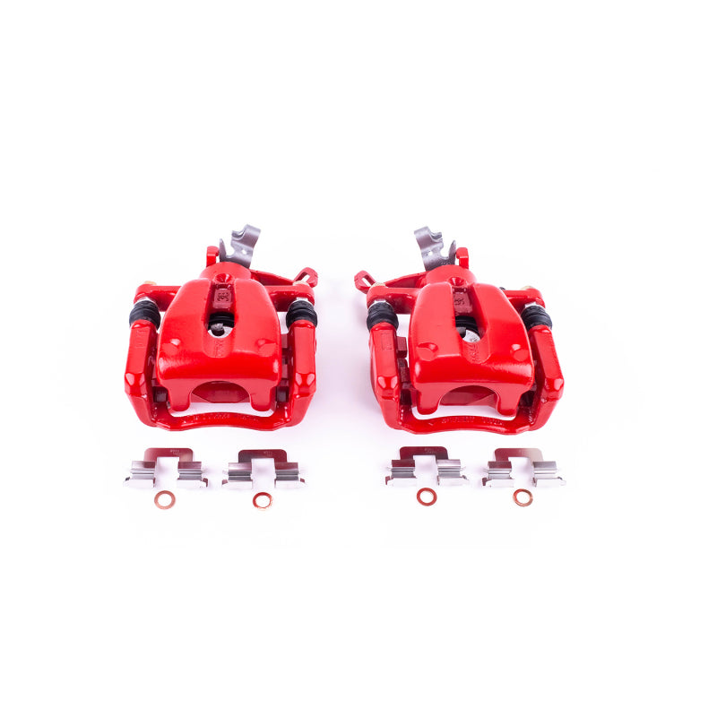 PowerStop 07-10 Mini Cooper Rear Red Calipers w/Brackets - Pair