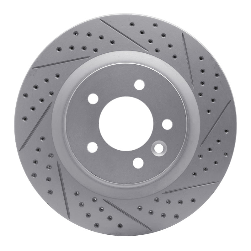 R1 Concepts 05-09 Land Rover Lr3 Front Right Drilled & Slotted Geo-Carbon Rotor