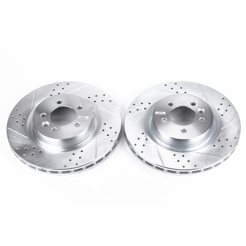 PowerStop 2017 Land Rover Discovery Front Evolution Drilled & Slotted Rotors - Pair