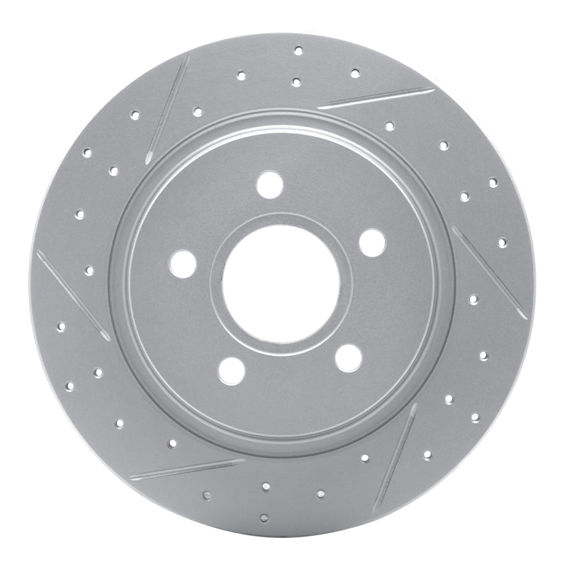 R1 Concepts 04-13 Volvo V50 Rear Left Drilled & Slotted Geo-Carbon Rotor