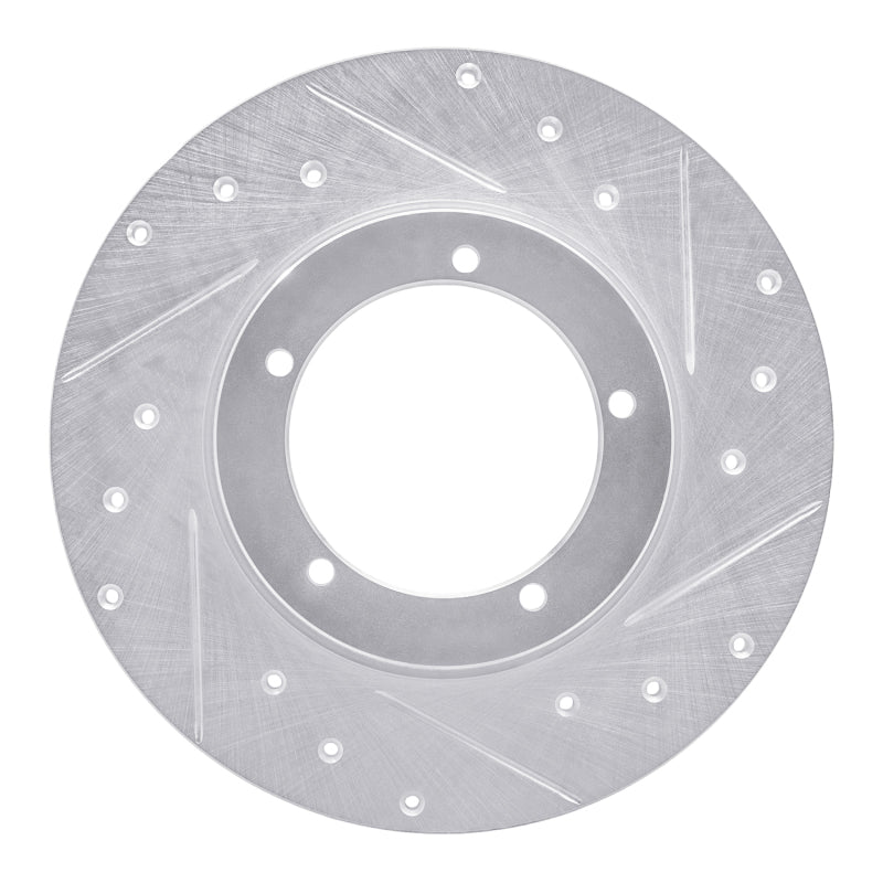 R1 Concepts 65-76 Porsche 911 Front Right Drilled & Slotted Silver Brake Rotor
