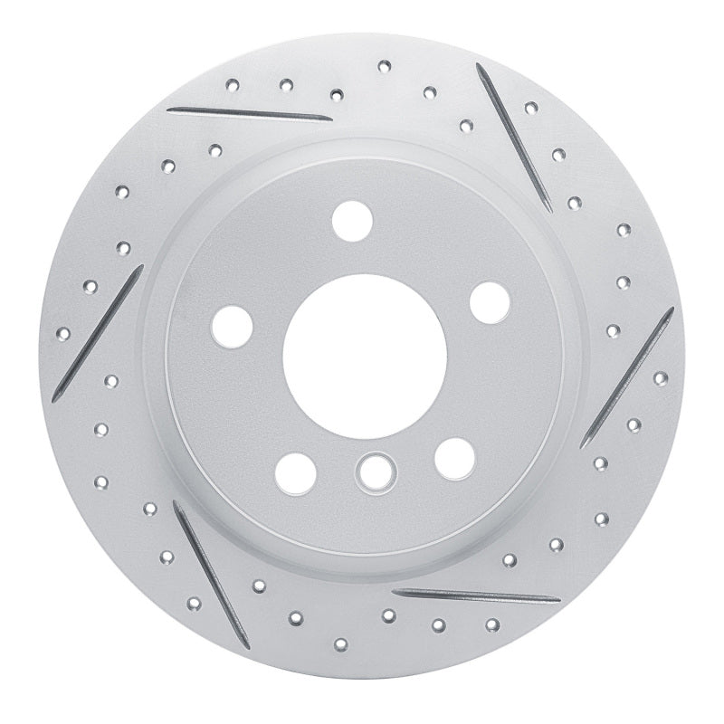 R1 Concepts 14-25 BMW I3 Rear Right Drilled & Slotted Geo-Carbon Rotor