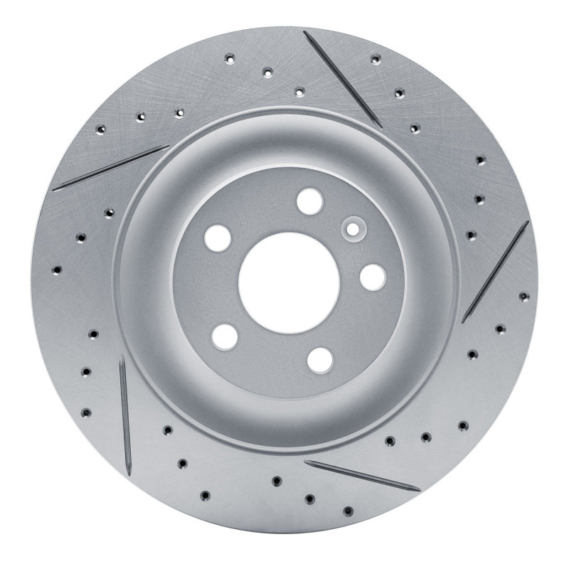 R1 Concepts 16-26 Polestar Polestar 2 Rear Right Drilled & Slotted Geo-Carbon Rotor