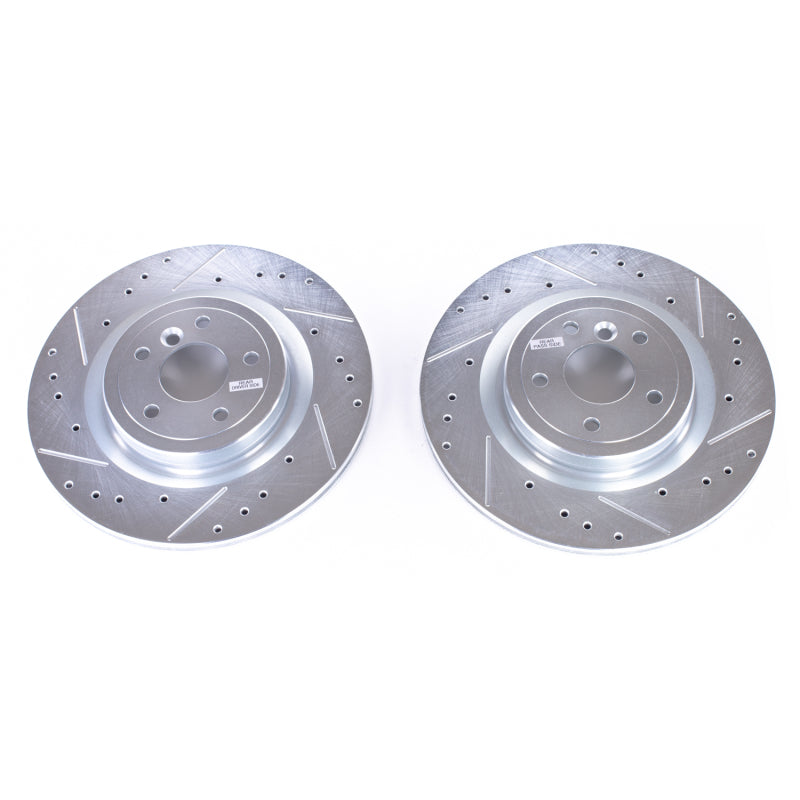 PowerStop 16-18 Jaguar XE Rear Evolution Drilled & Slotted Rotors - Pair