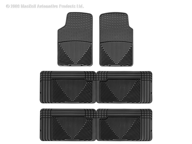 WeatherTech  80-93 Volkswagen Vanagon Front/Rear/And Rear Rubber Mats - Black