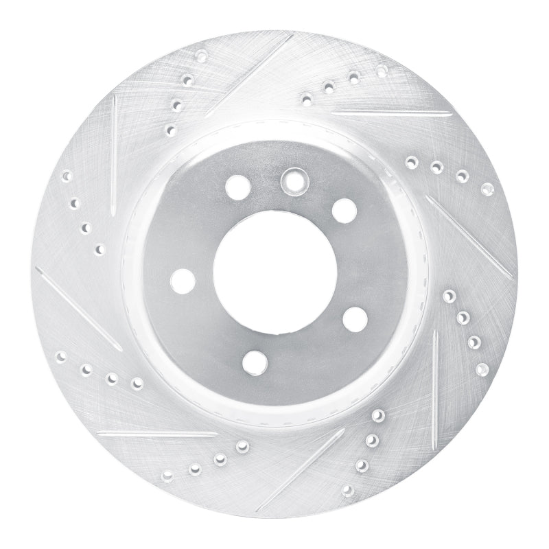 R1 Concepts 20-25 Land Rover Defender 90 Rear Left Drilled & Slotted Silver Brake Rotor