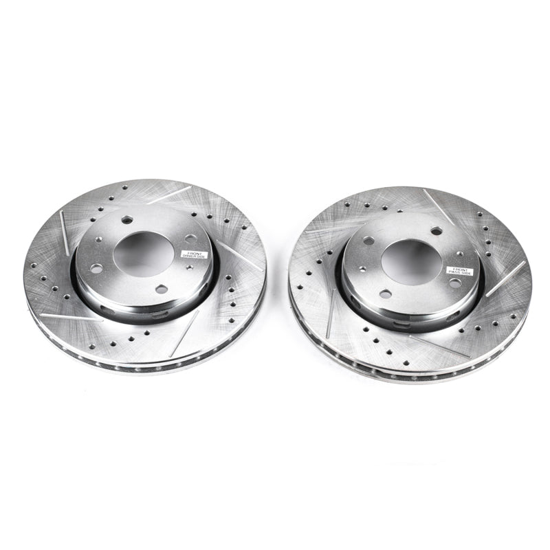 PowerStop 00-04 Volvo S40 Front Evolution Drilled & Slotted Rotors - Pair