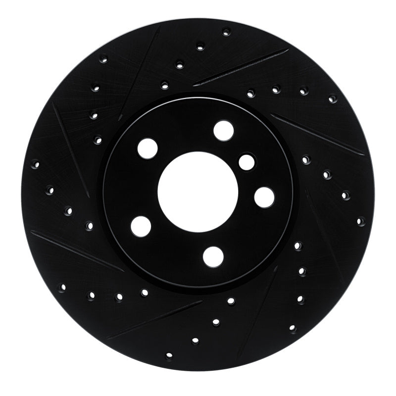 R1 Concepts 16-24 Mini Cooper Countryman Front Left Drilled & Slotted Black Brake Rotor