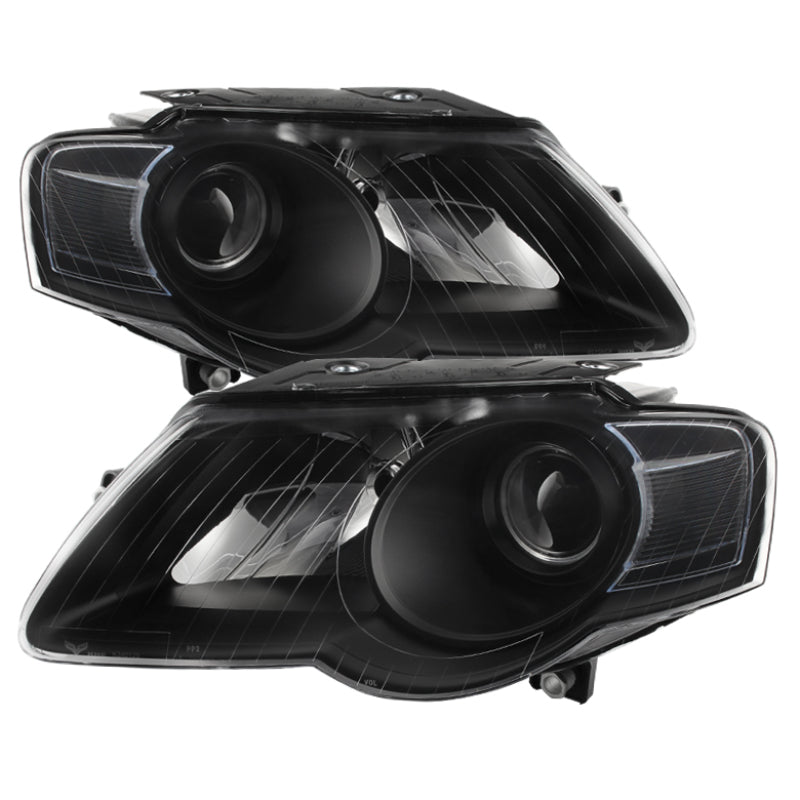 SPYDER Xtune Volkswagen Passat 06-10 (Halogen Only) Projector Headlights Black HD-JH-VWPAT06-BK