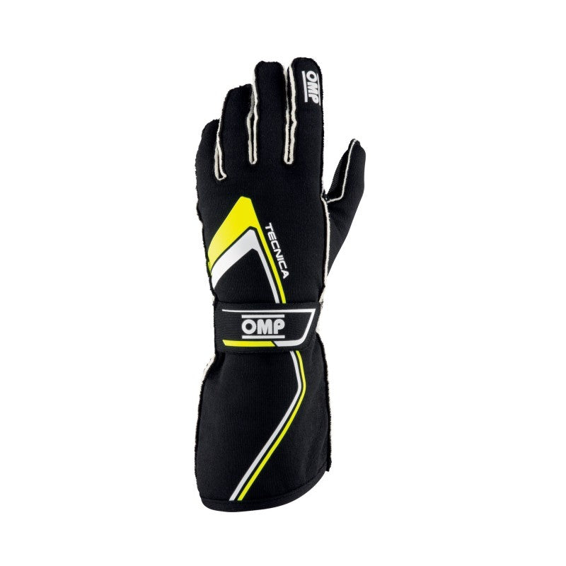 OMP Racing OMP Tecnica Gloves My2021 Black/Yellow - Size Xs (Fia 8856-2018)