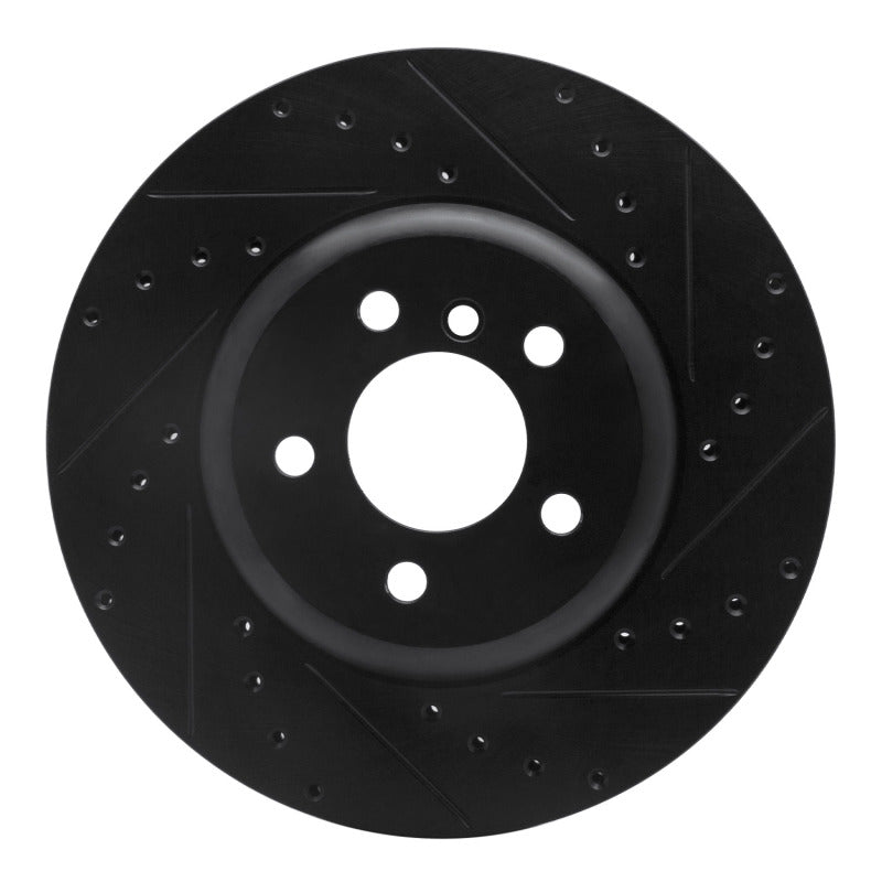 R1 Concepts 13-21 BMW 428I xDrive Coupe & Convertible Rear Right Drilled & Slotted Black Brake Rotor