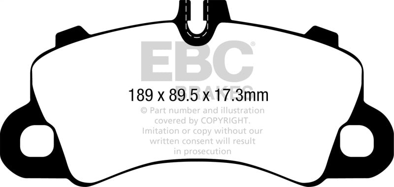 EBC 2018+ Porsche Cayenne (3rd Gen) 3.0L Turbo Orangestuff Front Brake Pads